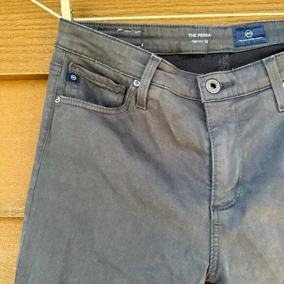 AG The Primo Cigarette Leg Charcoal Gray Adriano Goldschimied  Stretch Jeans 28 - Picture 6 of 11